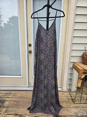 Lush Multicolor Floral-Print Spaghetti Strap Maxi Dress